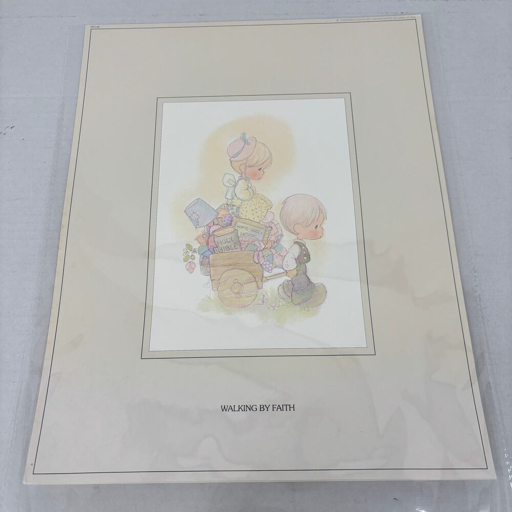 Precious Moments Poster Art Print Walking by Faith 11 x 14 Inch Jonathan & David
